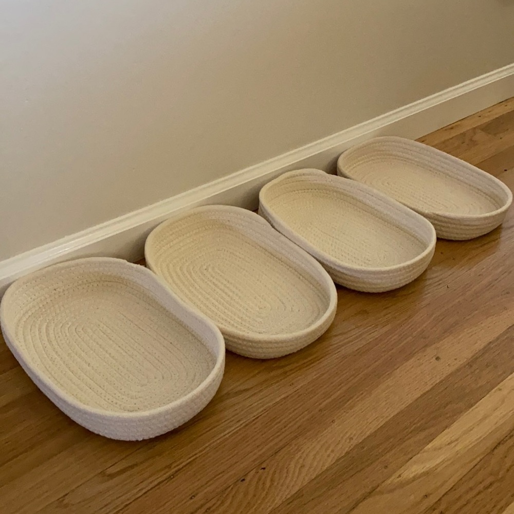 Set of 4 Cream Rope Baskets